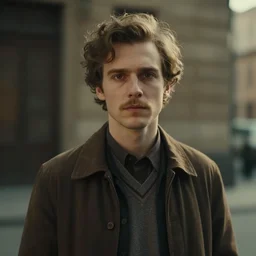 a 3 0 th century hipster, portrait, 1 / 4 headshot, cinematic