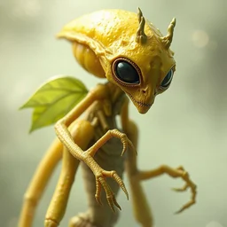 lemon alien, fantasy, detailed, mist