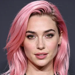 portrait of a beautiful 20-year-old Gal Gadot cyberpunk pink hairstyle playful facial expression by Mario Testino,  headshot, detailed, award winning, Sony a7R