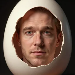 edward norton face inside an egg, ef 8 5 mm f 1. 8 usm, hyper detailed, digital art, trending in artstation, cinematic lighting, studio qualit, smooth render, unreal engine 5 rendered, art by greg rutkowski and artgerm