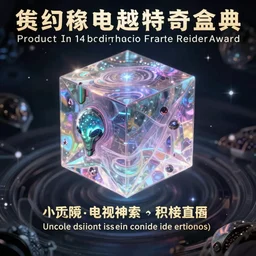 product advertisement for a mystical ethereal cube, alien, futuristic, scifi, octane render, award winning
