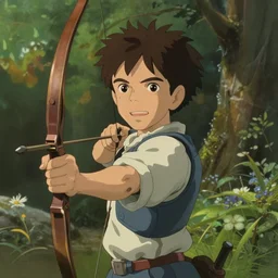 cute archer tom holland, natural lighting, path traced, highly detailed, high quality, digital painting, by don bluth and ross tran and studio ghibli and alphonse mucha, artgerm