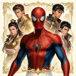 anime portrait of spiderman, intricate ornate details, fantasy, elegant, highly detailed, digital painting, artstation, concept art, smooth, sharp focus, illustration, artbook, splash art, promo art, soul calibur, league of legends, art by artgerm and greg rutkowski and bo chen and jin xiaodi