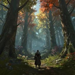 darksouls 3 screenshot of a colorful forest