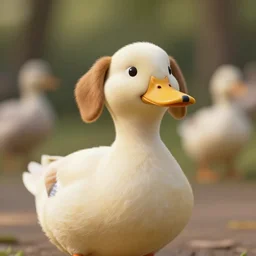 a cinematic portrait of an anthropomorphic human duck, half dog half duck, ultra realistic, canon, 3 5 mm, bokeh, coherent, warm colors