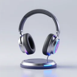 headphone stand!!!, futuristic, techno, cyberpunk, product design, 3 d render, concept, fun, swag, cute