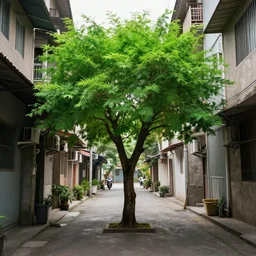Digital Art of Tree's growing from an alleyway by Nguyen Thanh Nhan