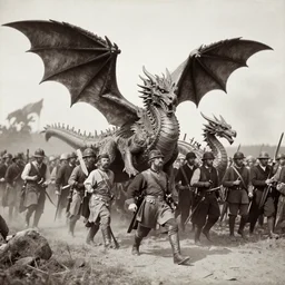 Dragons at the Battle of Gettysburg. 1860s photograph.