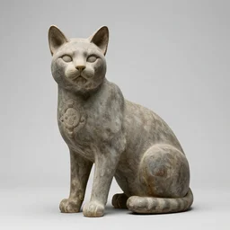 cat as a byzantine statue
