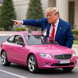 donald trump hijacking barbies car