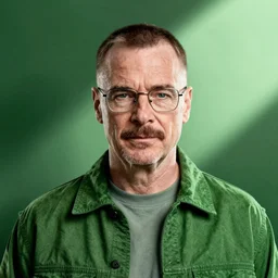 walter white receives his reckoning, by greg rutkowski and dave mckean green color palette