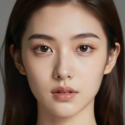 a beautiful human face with chromatic aberration