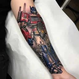 transformers!! autobot!! knotwork tattoo sleeve
