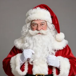 santa claus with feathers for a beard