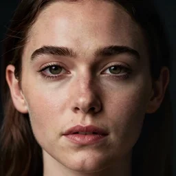 close - up portrait of emilia clarke, by peter coulson, dark