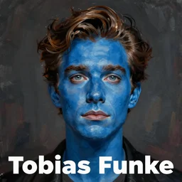 Tobias Funke as blue man. digital painting, artstation, concept art, smooth, sharp focus, illustration, art by artgerm and donato giancola and Joseph Christian Leyendecker, Ross Tran, WLOP