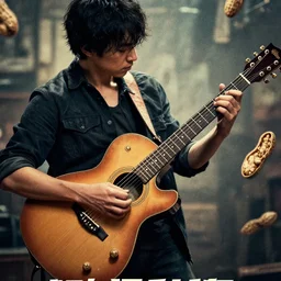 peanut playing guitar, movie poster