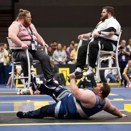 Obese people at the international chair-breaking competition, AP photography, National Geographic, award-winning natural life sighting photography