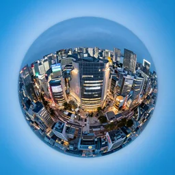 spherical panorama photo of tokyo shinjuku 5 0 mm