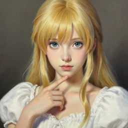 a portrait of edelgard from fire emblem wearing a white dress an ultrafine detailed painting, detailed painting, detailed eyes!!, final fantasy octopath traveler realistic hands ghibly