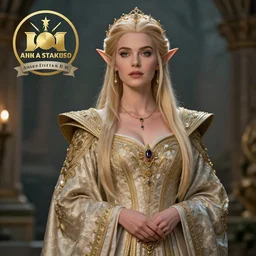 beautiful elf queen in ornate robes, highly detailed, 8 k, hdr, award - winning, trending on artstation, anne stokes, photorealistic