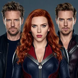 peter mohrbacher, phil noto, artgerm, pretty scarlett johansson black widow, symmetrical eyes, long red hair