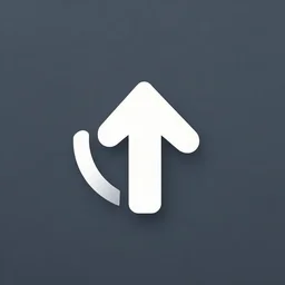 arrow icon showing reset action, modern, pictorial mark, iconic logo symbol