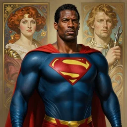 Idris Elba as Superman (2019), zac snyder, fantasy, intricate, elegant, highly detailed, digital painting, artstation, concept art, smooth, sharp focus, illustration, art by artgerm and greg rutkowski and alphonse mucha