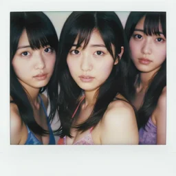 Worksafe.2000s,8K HD incredible dynamic movie shot,very close-up faces of a young beautiful gorgeous cute Japanese actress supermodel J-Pop idol girl posing in bikini.High budget Hollywood movie.At Behance and Instagram,taken with polaroid kodak portra.Photoshop,Adobe After Effects