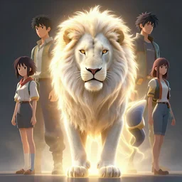 portrait of an anthro albino lion, game design fanart by concept artist gervasio canda, behance hd by jesper ejsing, by rhads, makoto shinkai and lois van baarle, ilya kuvshinov, rossdraws global illumination radiating a glowing aura global illumination ray tracing hdr render in unreal engine 5