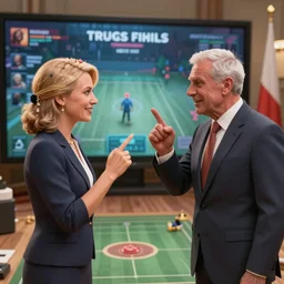 liz truss fights rishi sunak in a 3 d combat video game. fantasy magic style, 3 d models, computer game, highly detailed 8 k. intricate. lifelike. soft light. unreal engine with nanite and path tracing