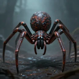monster - spider with human head, concept art, illustration, cinematic lighting, photorealism, epic, octane render