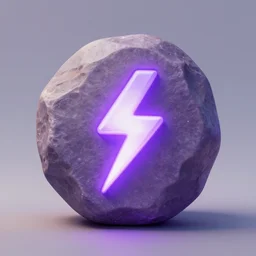 magic spell stone rune, rpg inventory item icon, lightning symbol, purple light, glowing, soft, digital painting, artstation, concept art, smooth, volumetric lighting, 8 k, art by akihiko yoshida and greg rutkowski