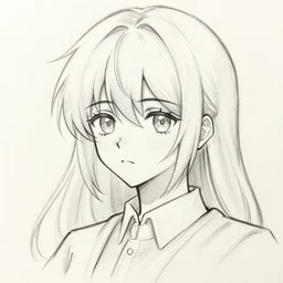 digital sketch anime line art