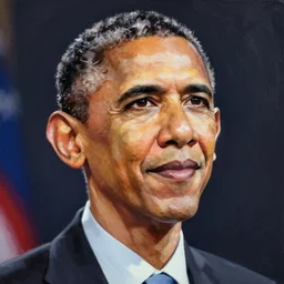presidential portrait of Barack Obama painted by Ralph Steadman