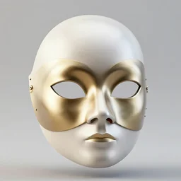 venetian futuristic bauta mask, houdini render