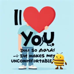 i heart you so hard it makes me uncomfortable by john berkey and beeple trending on artstation cgsociety macro photo dslr hyperdetailed irl love encouragement peace victory 🏅