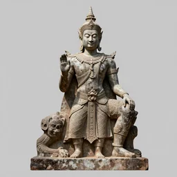 sculpture of ramkhamheng, king of sukothai, made by michelangelo, art station, concept art