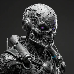portrait of a mutant beast, diseased. intricate abstract. cyberpunk, vhs glitch. full face broken helmet. intricate artwork. nightmare fuel. terrifying. empty oxygen tank. by Tooth Wu, wlop, Antoine Collignon, dan mumford. octane render, CGSociety, dan witz very coherent symmetrical artwork. cinematic, hyper realism, high detail, octane render, 8k, iridescent accents, black and white