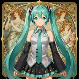 portrait of disney hatsune miku!!!!!!!!!!!!!!!!!!!, intricate, elegant, highly detailed, digital painting, artstation, concept art, smooth, sharp focus, illustration, art by artgerm and greg rutkowski and alphonse mucha and uang guangjian and gil elvgren and sachin teng and wlop, symmetry!!
