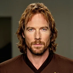 captain picard with full head of wavy hair, hair stylist photo