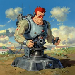 bill sienkiewicz technology | jack kirby machines | retro futuristic ghibli matte painting