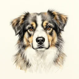 dog portrait, sketch, hand - drawn by eeststreatdrug