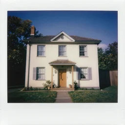 animal house, surreal, polaroid