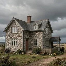 house at the edge of the world, hyperdetailed, photorealistic, moody, surreal - n 6