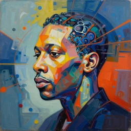 a abstract painting of artificial intelligence, digital art, by John Coltrane and Marc Simonetti, Manic, inspired by Greg rutkowski
