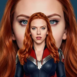 joshua middleton art, peter mohrbacher, phil noto, artgerm, pretty scarlett johansson black widow, symmetrical eyes, long red hair