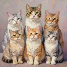 “ hyper realistic detailed painting of abdorable cats by andrei tarkovsky, adrian ghenie, storm thorgerson, and beeple, semi naive, pastel colors, hilma af klint color palette, cinematic, very coherent symmetrical artwork, cinematic, hyper realism, high detail, 8 k, beksinski painting, part by adrian ghenie and greg hildebrandt. art by neo rauch. masterpiece ”