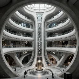 inside epic futuristic structure by raymond swanland and zdzisław beksinski, highly detailed
