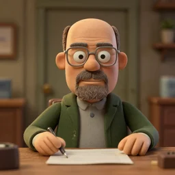 Claymation Walter White, 4K, Photorealistic, On A Table